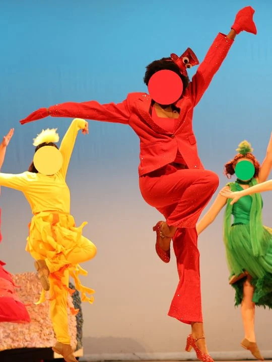 Student dressed as Sebastian for Disney's The Little Mermaid musical