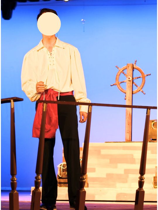 Student dressed as Prince Eric in The Little Mermaid