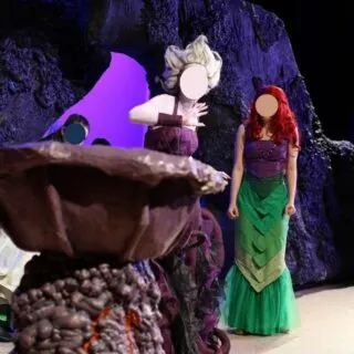 Ursula and Ariel in Disney's The Little Mermaid musical